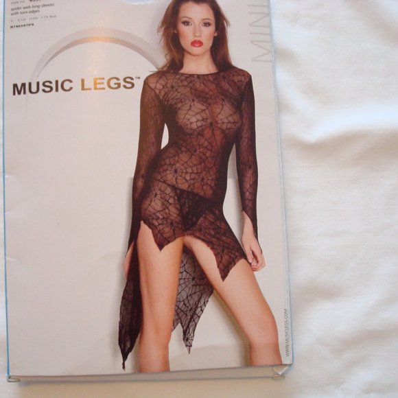 Music Legs Spider web long sleeve dress NWT - Picture 4 of 5